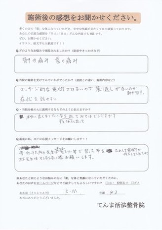 首、背中の痛み